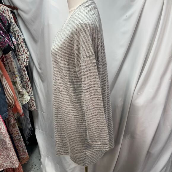 Lou & Grey‎ V-Neck Striped Sweater Dress Womens Small Tunic Casual Soft Relaxed - Picture 5 of 16